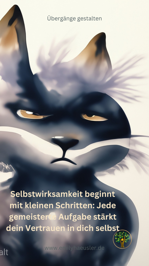 Katze mir Spruch zu Selbstwirksamkeit